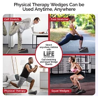 Life Authentics Squat Wedge, Yoga, Calf Stretching Boards 3-Piece Set                                                           