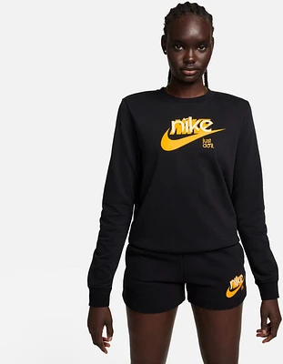 Nike Women's NSW Club Fleece FT GX Crew Long Sleeve Sweatshirt