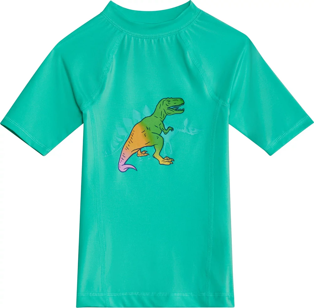 O'rageous Boys' 4-7 Rainbow Dinos Rash Guard