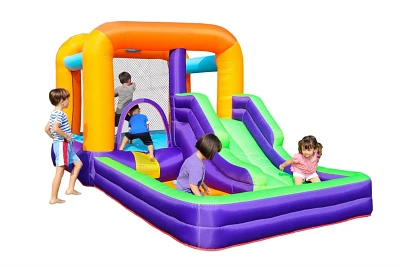 CocoNut Castles Jumpy Bouncy Castle with Slide and Splash Pad                                                                   