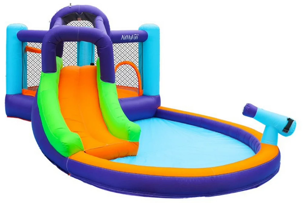 CocoNut Castles Bouncy Slide Water Park with Water Cannon                                                                       