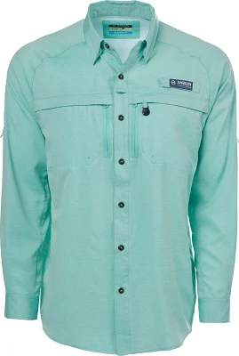 Magellan Outdoors Men's Heather Pro Angler Long Sleeve Fishing Shirt