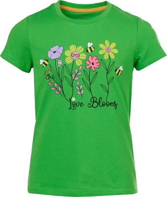 BCG Girls' Love Blooms Lifestyle Cotton Short Sleeve T-shirt