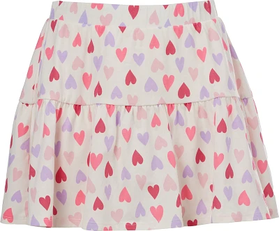 BCG Girls' Tiered Knit Printed Skort