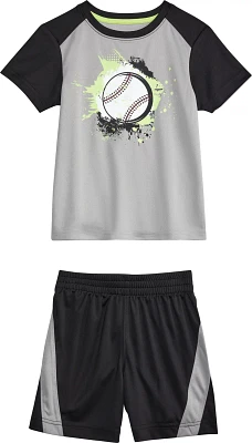 BCG Toddler Boys' Splat Baseball Short Sleeve T-shirt and Shorts Set