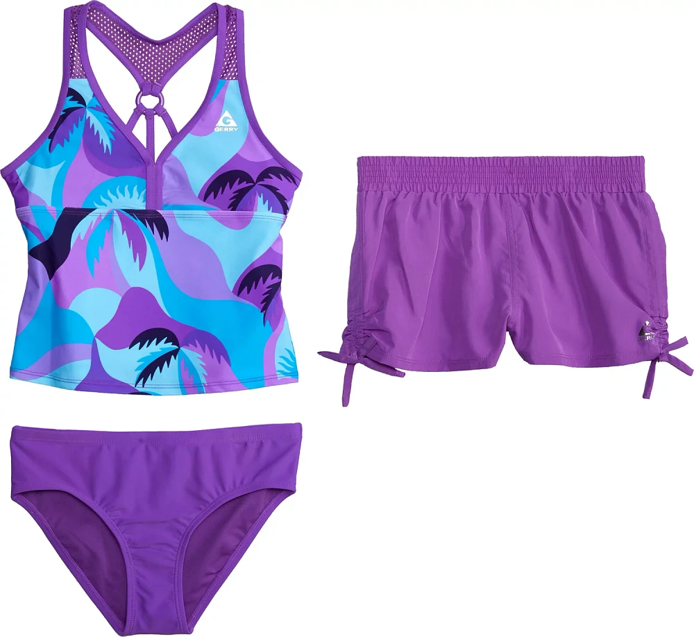 Gerry Girls' 7-20 O-Ring Three-Piece Tankini Set