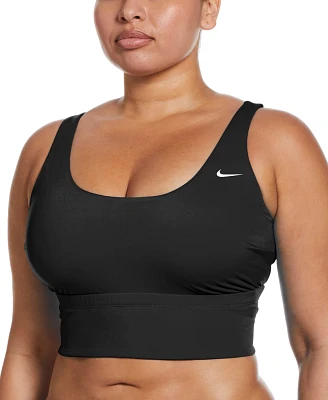 Nike Women's Essential Scoop Neck Plus Midkini Swim Top