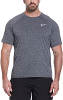 Nike Men's Big and Tall Swim Heather Short Sleeve Hydroguard Top