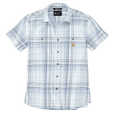 Carhartt Men's Rugged Flex Relaxed Fit Lightweight Plaid Button-Up Shirt
