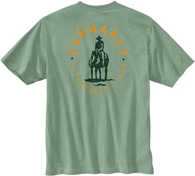 Carhartt Men's Montana Relaxed Fit Heavyweight Cowboy Graphic Pocket T-shirt