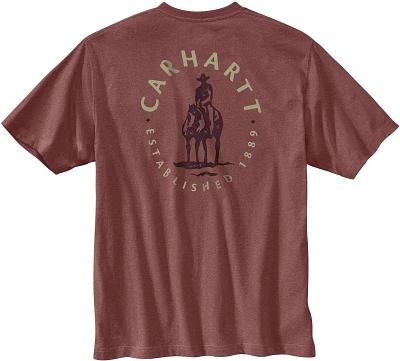 Carhartt Men's Montana Relaxed Fit Heavyweight Cowboy Graphic Pocket T-shirt