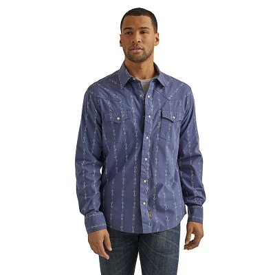 Wrangler Men's Print Retro Long Sleeve Shirt