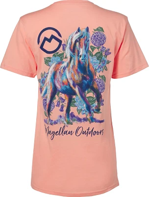 Magellan Outdoors Women's Horse Flower Short Sleeve T-shirt