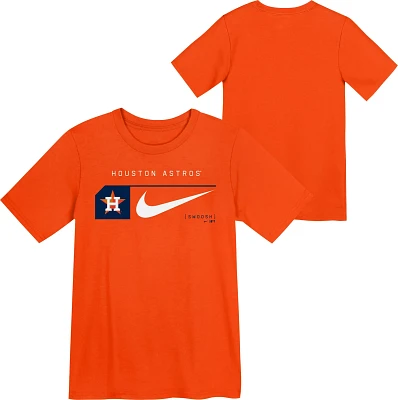 Nike Boys' Houston Astros Team Swoosh Lockup Short Sleeve T-shirt