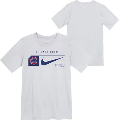 Nike Boys' Chicago Cubs Team Swoosh Lockup Short Sleeve T-shirt