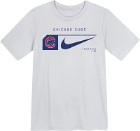 Nike Boys' Chicago Cubs Team Swoosh Lockup Short Sleeve T-shirt