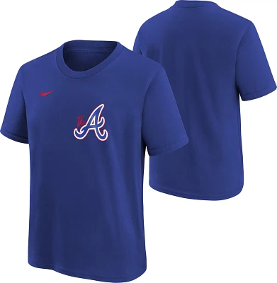 Nike Youth Atlanta Braves City Connect Wordmark Short Sleeve T-shirt