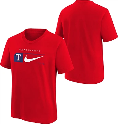 Nike Youth Texas Rangers Swoosh Lockup Short Sleeve T-shirt