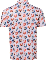 Waggle Golf Men's Cocky Rooster Short Sleeve Polo Shirt