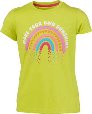 BCG Girls' Rainbow Lifestyle Cotton Short Sleeve T-shirt