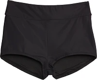 Freely Women's Solid Banded High-Waisted Swim Boy Shorts