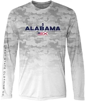 Great State Men's Alabama Flag Camo Performance Long Sleeve Graphic T-shirt