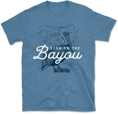 State Life Men's LOUISIANA BORN ON THE BAYOU Short Sleeve Graphic T-shirt