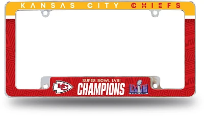 Tag Express Chiefs Super Bowl LVIII Champ All Over License Plate Frame                                                          