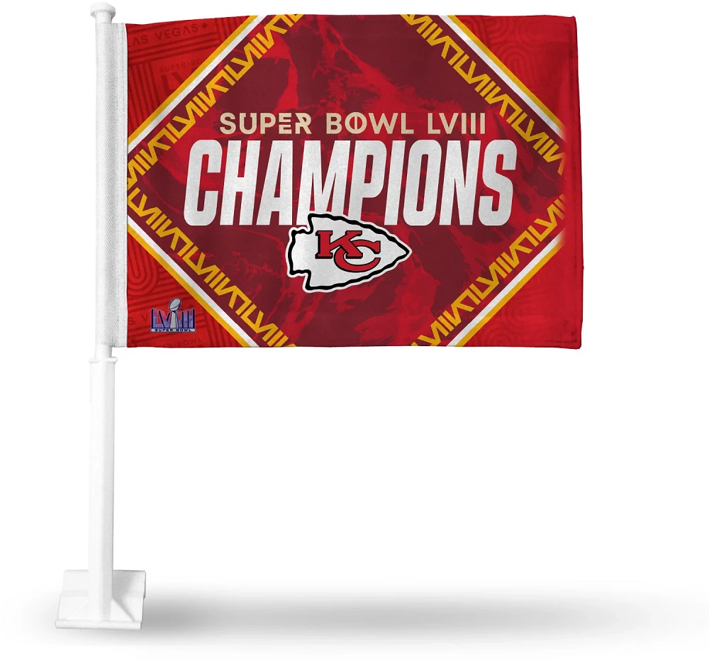 Tag Express Chiefs Super Bowl LVIII Champ Car Flag                                                                              