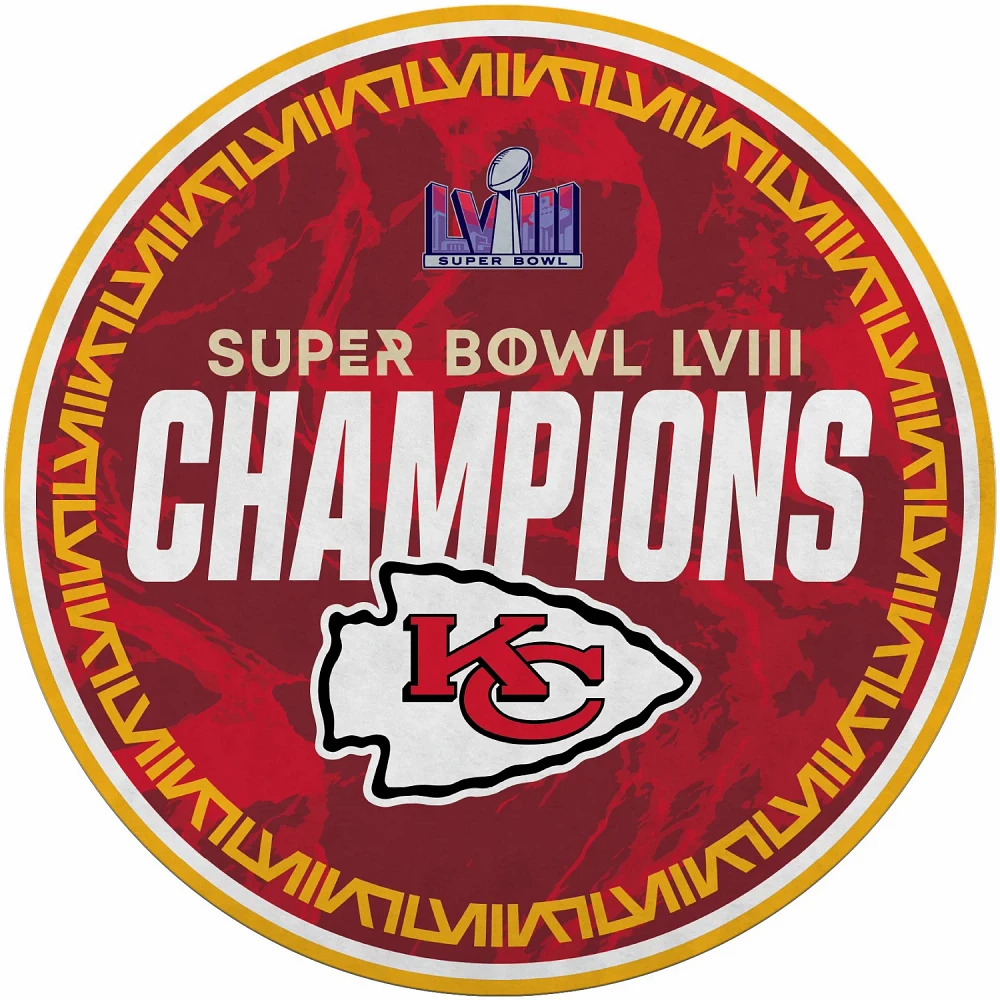 Tag Express Chiefs Super Bowl LVIII Champ Shape Cut Pennant                                                                     