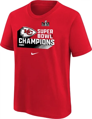 Nike Boys' Kansas City Chiefs Super Bowl LVIII Champs Iconic Short Sleeve T-Shirt
