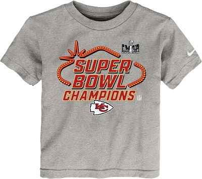 Nike Toddler 2T-4T Chiefs Super Bowl LVIII Champs Trophy Short Sleeve Locker Room T-Shirt