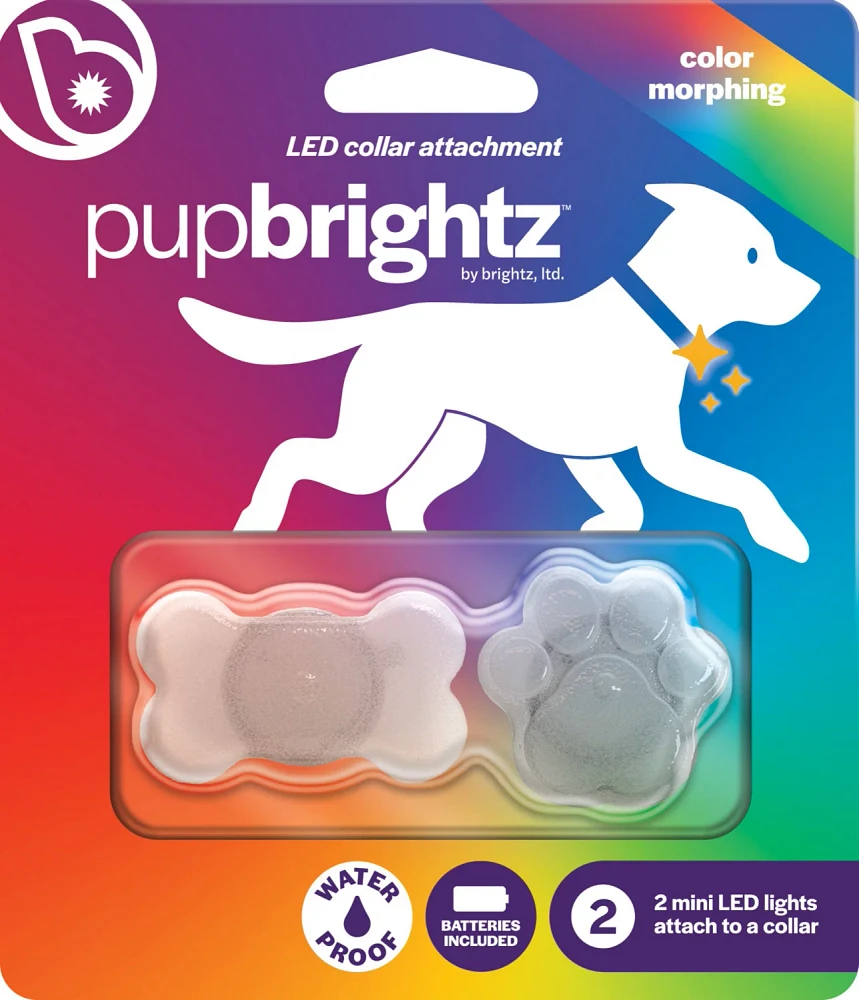 Brightz Pup LED Color Morphing Pet Collar Charms 2-Pack                                                                         