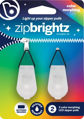 Brightz Zip LED Color Morphing Zipper Charm Keychains 2-Pack                                                                    