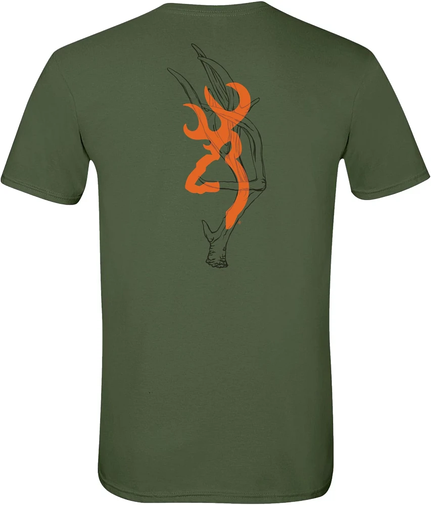 Browning Men's Antler Overlay Buckmark Short-Sleeve T-shirt