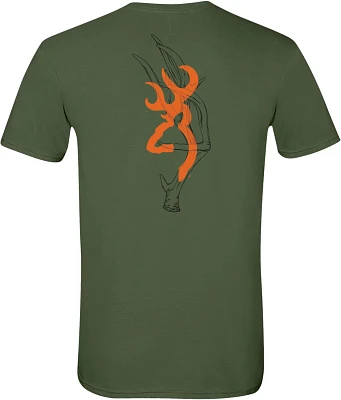 Browning Men's Antler Overlay Buckmark Short-Sleeve T-shirt