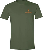 Browning Men's Antler Overlay Buckmark Short-Sleeve T-shirt