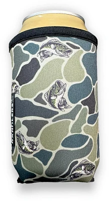 Lit Handlers Fish Camo 12 oz Stubby Can Cooler Sleeve                                                                           