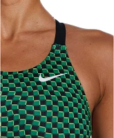 Nike Women's HydraStrong Drippy Check Fastback One Piece Swimsuit