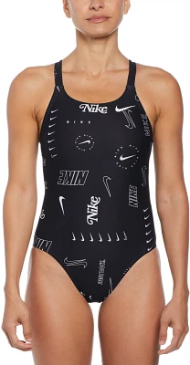 Nike Women's HydraStrong Multi Print Fastback One Piece Swimsuit