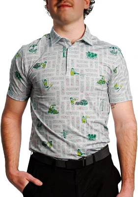 Waggle Golf Men's Grounds Crew Short Sleeve Polo Shirt