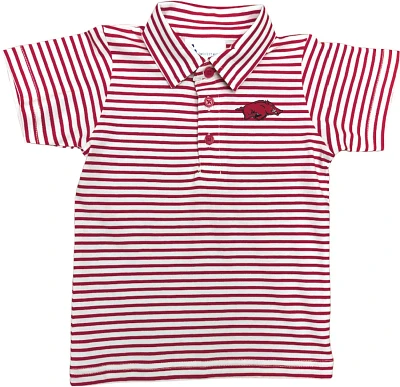 Atlanta Hosiery Company Boys' University of Arkansas Stripe Polo Shirt