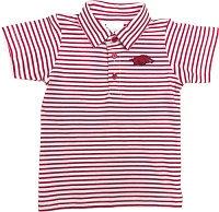 Atlanta Hosiery Company Boys' University of Arkansas Stripe Polo Shirt