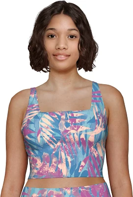 Freely Women's Water Jungle Square Neck Cropped Tankini