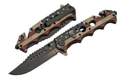 Rite Edge Old Glory Flag Liner Lock Folding Knife