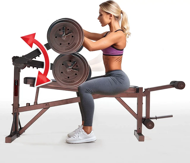 Cap Barbell Barbell Bench With 100lb Weight Set For Dumbbells CAP