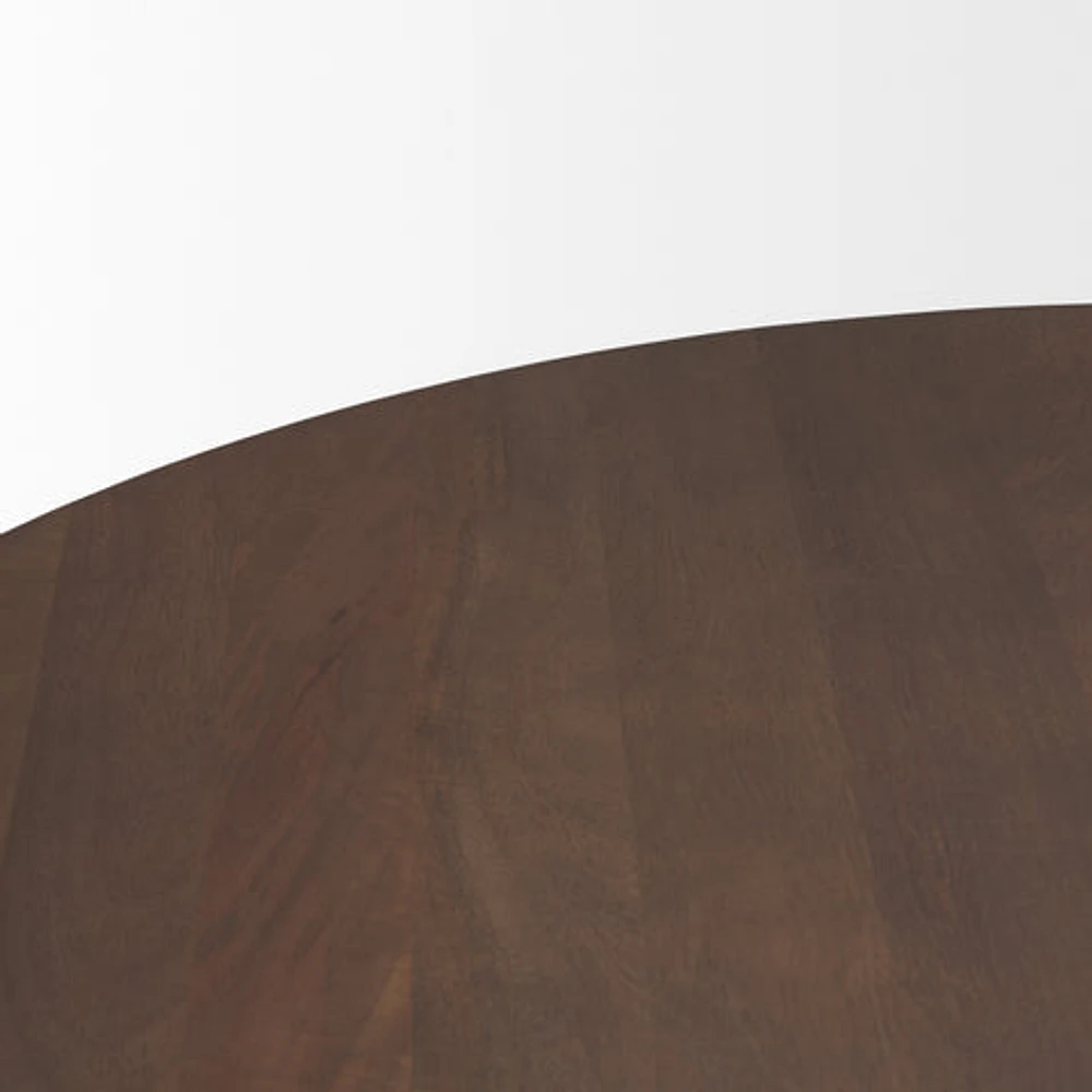 Swanson 60" Light Brown Wood Round Pedestal Dining Table