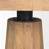 Swanson 60" Light Brown Wood Round Pedestal Dining Table