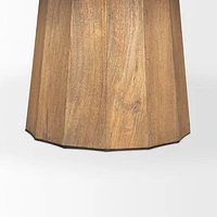 Swanson 60" Light Brown Wood Round Pedestal Dining Table
