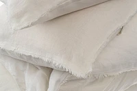 Lina Linen Duvet Set Ivory - Queen